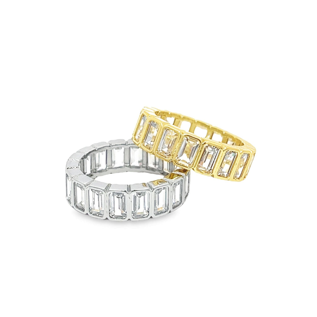 Baguette Cut CZ Paved Ring